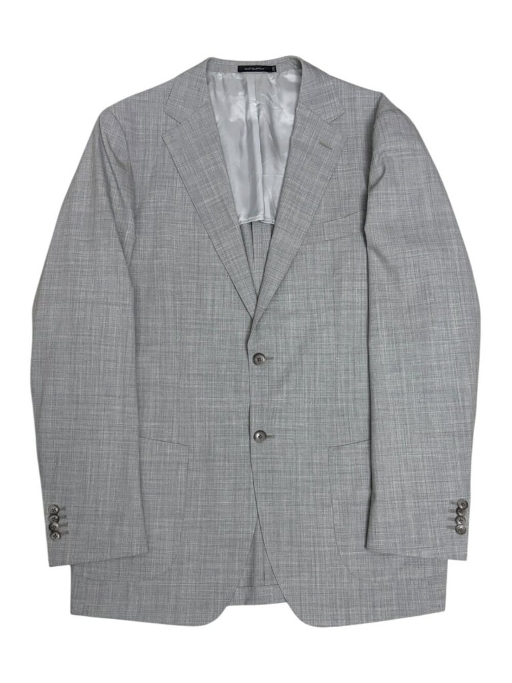 SUIT SUPPLY Wool Blazer Sport Coat Gray SUPER 120s Business Designer Jacket 44R